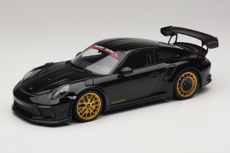Porsche 911 992 GT3 RS Manthey Racing Svart med Guldfälgar Minichamps 1:18 MR-911-GT3RS-1804 Metall