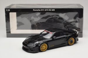 Porsche 911 992 GT3 RS Manthey Racing Svart med Guldfälgar Minichamps 1:18 MR-911-GT3RS-1804 Metall — bild 6 av 6