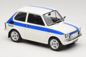 Fiat 126 Castrol Livery Vit Blå MCG 1:18 MCG18666 Metall — bild 4 av 6