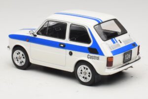 Fiat 126 Castrol Livery Vit Blå MCG 1:18 MCG18666 Metall — bild 5 av 6