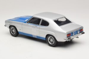 Ford Capri RS2600 Mk1 Silver Blue Minichamps 1:18 150089072 Metall — bild 5 av 6