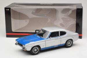 Ford Capri RS2600 Mk1 Silver Blue Minichamps 1:18 150089072 Metall — bild 6 av 6