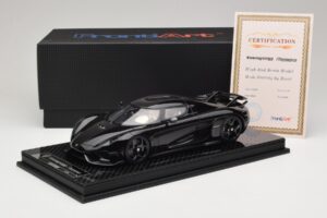 Koenigsegg Regera Svart Carbonpaket Beige Interiör FrontiArt 1:18 REMC042 Resin — bild 7 av 7