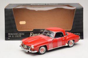 Mercedes 190 SL W121 Kupé Röd ERTL 1:18 7465 Metall — bild 6 av 6