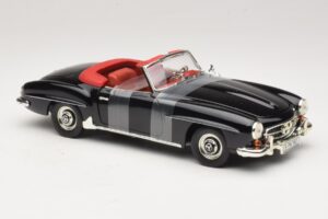 Mercedes 190 SL W121 Roadster Svart ERTL 1:18 7464 Metall — bild 4 av 6