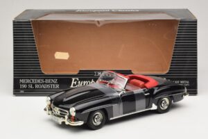 Mercedes 190 SL W121 Roadster Svart ERTL 1:18 7464 Metall — bild 6 av 6