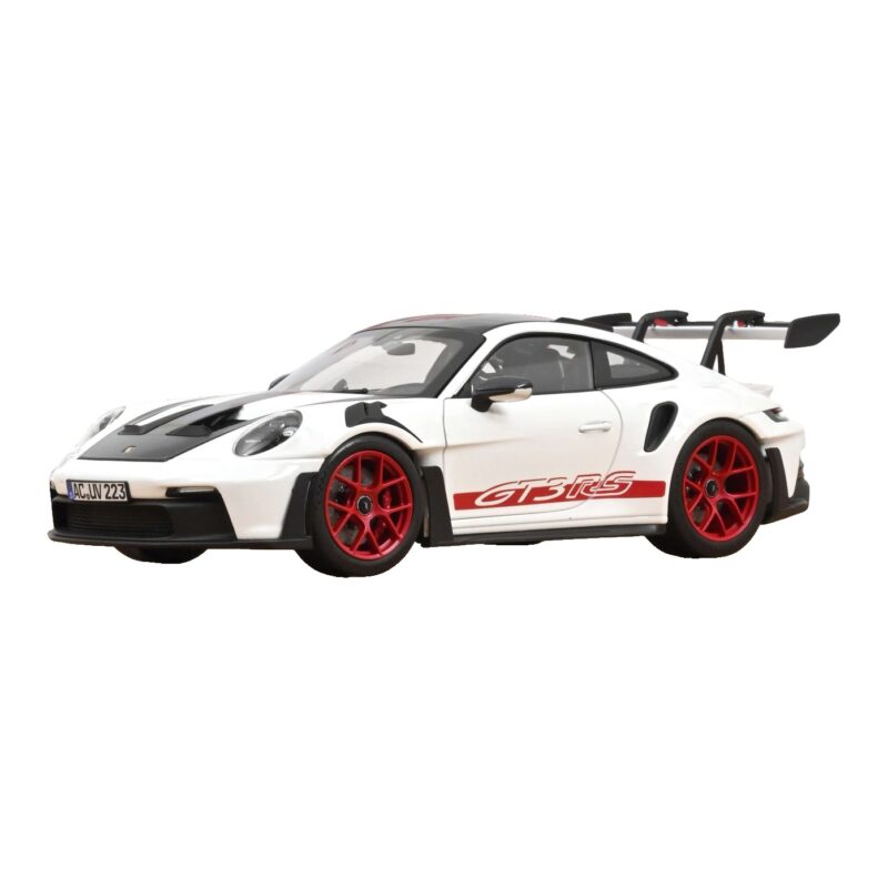 Porsche 911 992 GT3 RS Weissach Package Vit Pyro Red Norev 1:18 Porsche 911 992 GT3 RS Weissach Package Vit Pyro Red Norev 1:18 187373 Metall