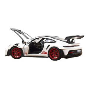 Porsche 911 992 GT3 RS Weissach Package Vit Pyro Red Norev 1:18 187373 Metall — bild 2 av 3