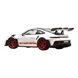 Porsche 911 992 GT3 RS Weissach Package Vit Pyro Red Norev 1:18 187373 Metall — bild 3 av 3