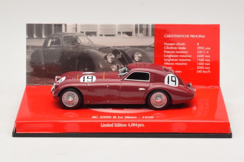 Alfa Romeo 8C 2900B #19 R. Sommer / C. Biondetti 24 Hours of Le Mans Winner 1938 Minichamps 1:43 Alfa Romeo 8C 2900B #19 R. Sommer / C. Biondetti 24 Hours of Le Mans Winner 1938 Minichamps 1:43 403120473 Metall