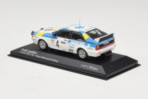 Audi Quattro #4 S. Blomqvist / B. Cederberg Rally Sweden Winner 1982 Minichamps 1:43 430821904 Metall — bild 3 av 4