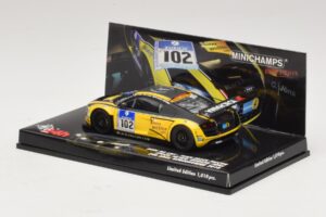 Audi R8 LMS GT3 #102 H-J. Stuck / H. Heyer Black Falcon 24 Hours of Nurburgring 2010 Minichamps 1:43 437101912 Metall — bild 3 av 5