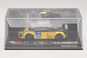 Audi R8 LMS GT3 #102 H-J. Stuck / H. Heyer Black Falcon 24 Hours of Nurburgring 2010 Minichamps 1:43 437101912 Metall — bild 4 av 5