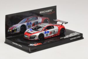Audi R8 LMS GT3 #99 F. Biela / M. Fassler Phoenix Racing 24 Hours of Nurburgring 2010 Minichamps 1:43 437101999 Metall — bild 2 av 5