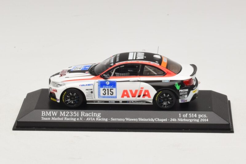 BMW M235i Team Mathol #315 24 Hours of Nurburgring 2014 Minichamps 1:43 BMW M235i Team Mathol #315 24 Hours of Nurburgring 2014 Minichamps 1:43 437142415 Metall