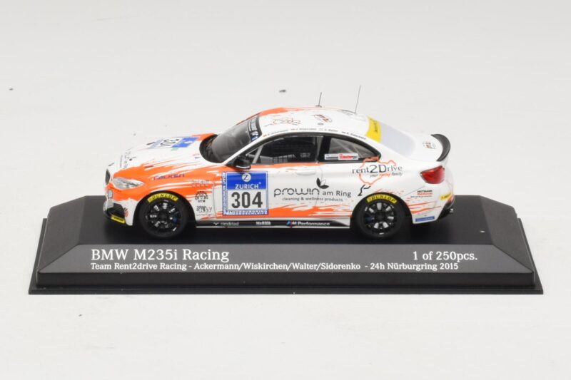 BMW M235i Team Rent2drive #304 Ackermann / Wishkirchen 24 Hours of Nurburgring 2015 Minichamps 1:43 437152504 Metall