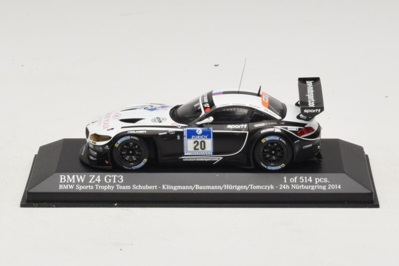 BMW Z4 GT3 BMW Sports Trophy #20 Klingmann / Baumann 24 Hours of Nurburgring 2014 Minichamps 1:43 437142030 Metall