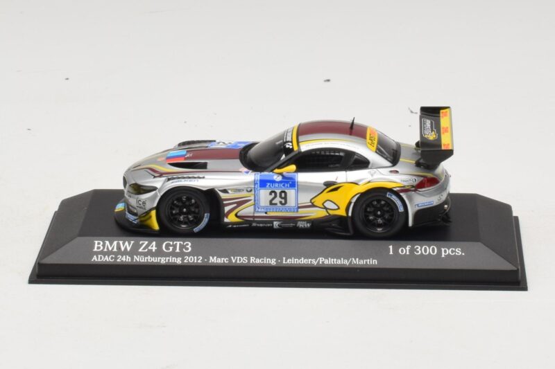BMW Z4 GT3 VDS Racing #29 B. Leinders / M. Palttala 24 Hours of Nurburgring 2012 Minichamps 1:43 437122929 Metall