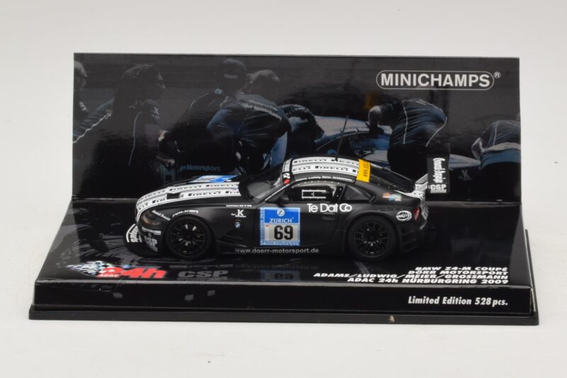 BMW Z4 M Coupe #69 Adams / K. Ludwig ADAC 24h Nürburgring 2009 Minichamps 1:43 400092769 Metall