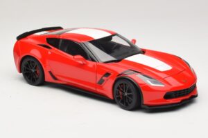 Chevrolet Corvette C7 Grand Sport Röd med Vita Ränder AUTOart 1:18 71274 Komposit — bild 6 av 8