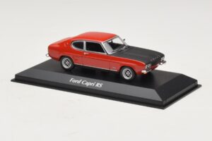 Ford Capri I Röd Med Svart Motorhuv Maxichamps 1:43 940085801 Metall — bild 3 av 4