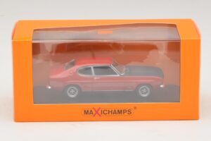 Ford Capri I Röd Med Svart Motorhuv Maxichamps 1:43 940085801 Metall — bild 4 av 4