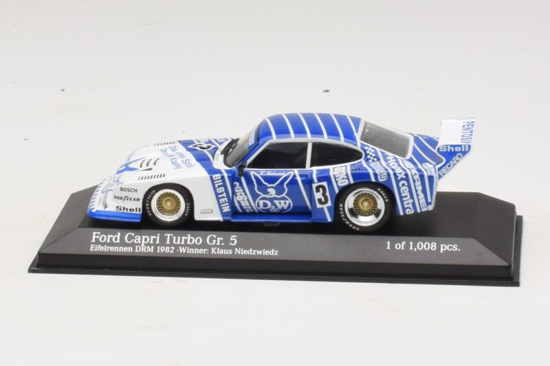 Ford Capri Turbo Gr.5 Zakspeed #3 K. Niedzwiedz Eifelrennen DRM 1982 Minichamps 1:43 Ford Capri Turbo Gr.5 Zakspeed #3 K. Niedzwiedz Eifelrennen DRM 1982 Minichamps 1:43 430828503 Metall