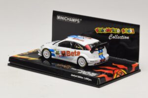 Ford Focus RS WRC #46 V. Rossi / C. Cassina RAC Rally 2007 Skadad Låda Minichamps 1:43 400078446-O1 Metall — bild 3 av 5