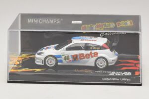 Ford Focus RS WRC #46 V. Rossi / C. Cassina RAC Rally 2007 Skadad Låda Minichamps 1:43 400078446-O1 Metall — bild 4 av 5