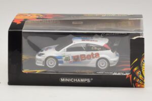 Ford Focus RS WRC #46 V. Rossi / C. Cassina RAC Rally 2007 Skadad Låda Minichamps 1:43 400078446-O1 Metall — bild 5 av 5