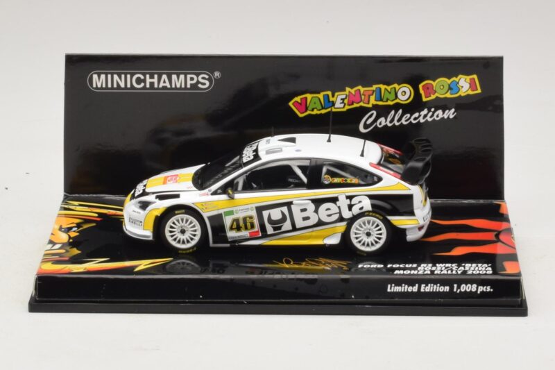 Ford Focus RS WRC #46 V. Rossi / C. Cassina Monza Rally Show 2008 Minichamps 1:43 400088946 Metall