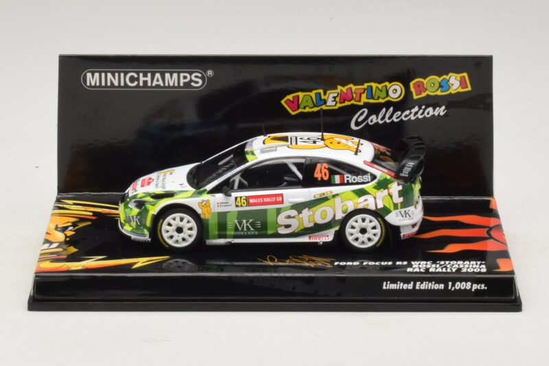 Ford Focus RS WRC #46 V. Rossi / C. Cassina RAC Rally 2008 Minichamps 1:43 400088146 Metall