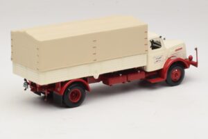 Henschel HS 140 Flakbil Vit Röd Minichamps 1:43 439171020 Metall — bild 2 av 6