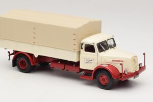 Henschel HS 140 Flakbil Vit Röd Minichamps 1:43 439171020 Metall — bild 4 av 6