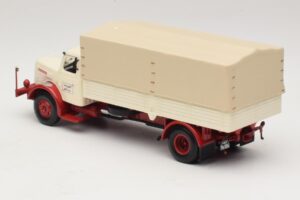 Henschel HS 140 Flakbil Vit Röd Minichamps 1:43 439171020 Metall — bild 5 av 6