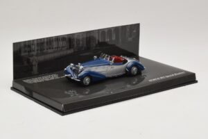 Horch 855 Special Roadster Silver Blå Minichamps 1:43 436014202 Metall — bild 2 av 5