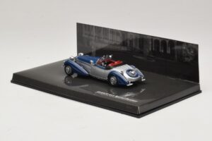 Horch 855 Special Roadster Silver Blå Minichamps 1:43 436014202 Metall — bild 3 av 5