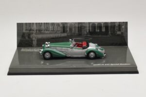 Horch 855 Special Roadster Silver Grön Minichamps 1:43 436014205 Metall