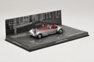 Horch 855 Spezial Roadster Silver Röd Minichamps 1:43 436014206 Metall — bild 2 av 5