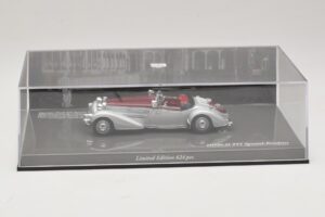 Horch 855 Spezial Roadster Silver Röd Minichamps 1:43 436014206 Metall — bild 5 av 5
