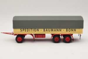 Kassbohrer Flakvagn Baumann Bonn Minichamps 1:43 439161097 Metall — bild 3 av 6