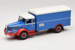 Krupp Titan Skåpbil Blå Röd Minichamps 1:43 439069040 Metall