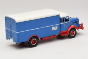 Krupp Titan Skåpbil Blå Röd Minichamps 1:43 439069040 Metall — bild 2 av 6