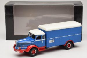 Krupp Titan Skåpbil Blå Röd Minichamps 1:43 439069040 Metall — bild 6 av 6