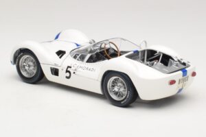 Maserati Tipo 61 #5 S. Moss / D. Gurney Camoradi ADAC 1000km Nurburgring Winner 1960 Minichamps 1:18 100601205 Metall — bild 7 av 8