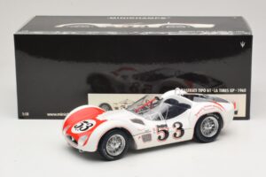 Maserati Tipo 61 #53 B. Krause Los Angeles Times Grand Prix Winner 1960 Minichamps 1:18 100601253 Metall — bild 8 av 8