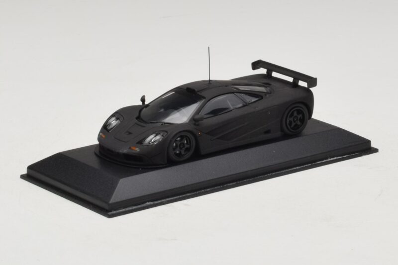 McLaren F1 GTR Prototype Mattsvart Med Svarta Fälgar Minichamps 1:43 MCLAREN009 Metall
