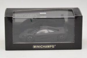 McLaren F1 GTR Prototype Mattsvart Med Svarta Fälgar Minichamps 1:43 MCLAREN009 Metall — bild 3 av 4