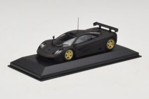 McLaren F1 GTR Prototype Mattsvart Med Gyllene Fälgar Minichamps 1:43 MCLAREN008 Metall