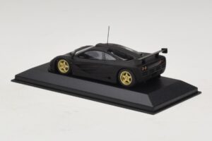 McLaren F1 GTR Prototype Mattsvart Med Gyllene Fälgar Minichamps 1:43 MCLAREN008 Metall — bild 2 av 4